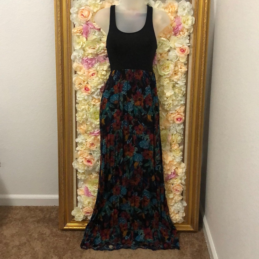 Floral print maxi dress